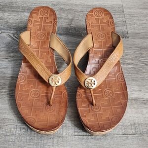 Tory Burch Tan Wedges